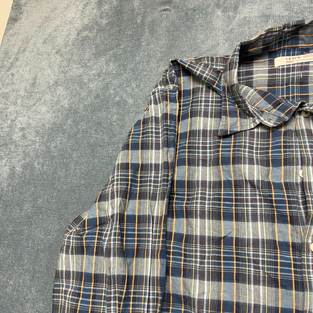 Vintage Levi's Red Tab Flannel Shirt Mens 2XL Multicolor Cotton Plaid Round Hem